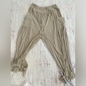 FP Beach by Free People Beige Comfy Relaxed Lounge Slouchy Pants Sz XL